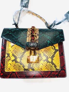 Aldo Glendaa Snakeskin Purse. New Trendy Casual Crossbody. Womens Python Handbag